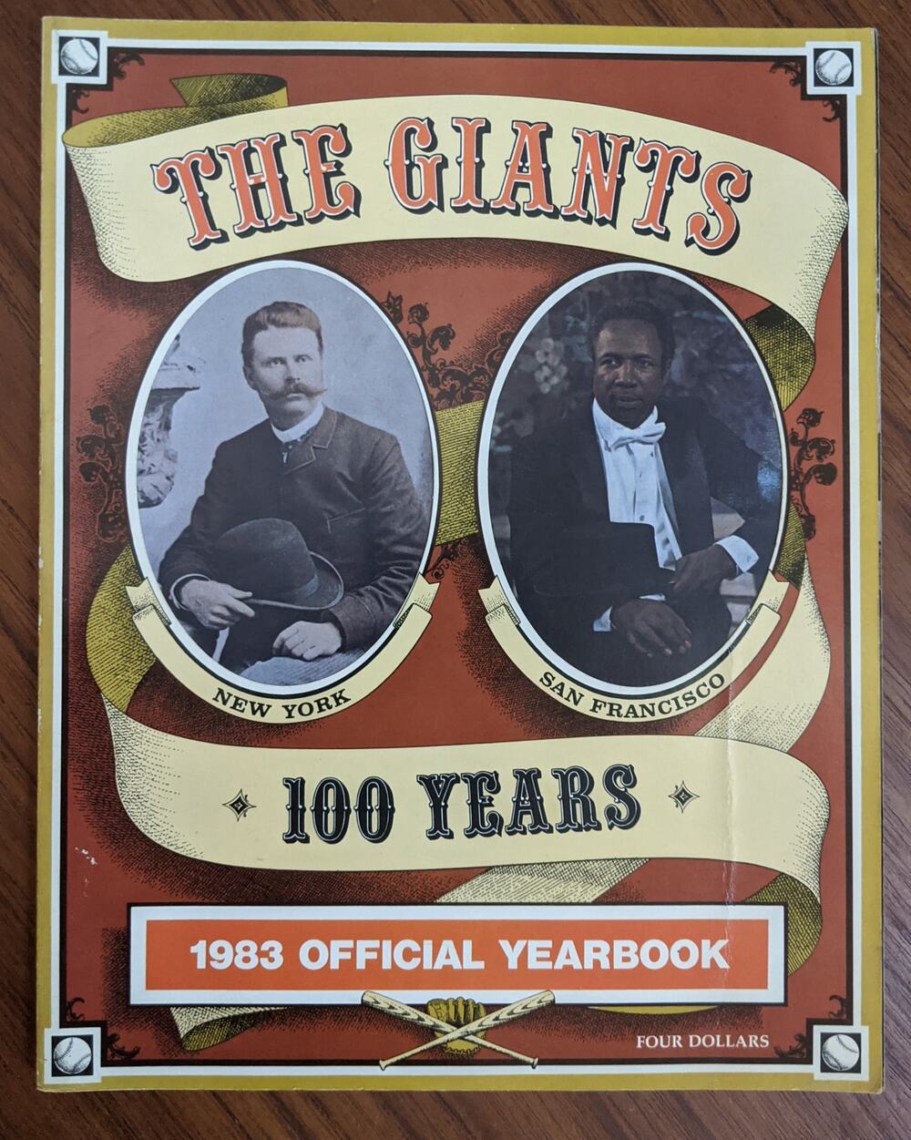 Vintage 1983 Giants Official Yearbook 100 Years Baseball